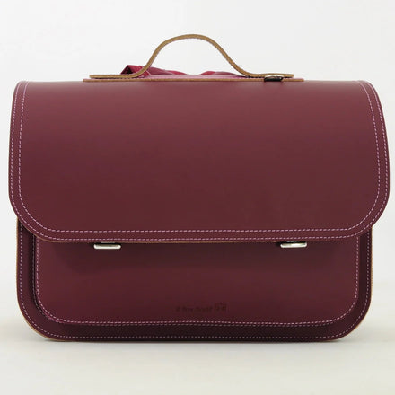 Own Stuff Lederen Boekentas Bicolor | Aubergin - Plum