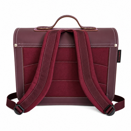 Own Stuff Lederen Boekentas Bicolor | Aubergin - Plum