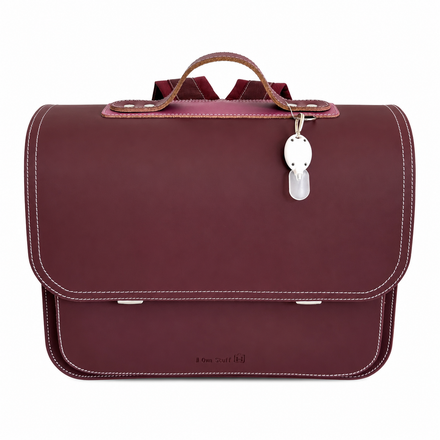Own Stuff Lederen Boekentas Bicolor | Aubergin - Plum