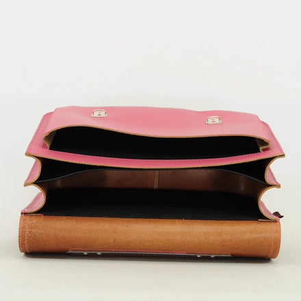 Own Stuff Lederen Boekentas Wildflowers | Antique Pink