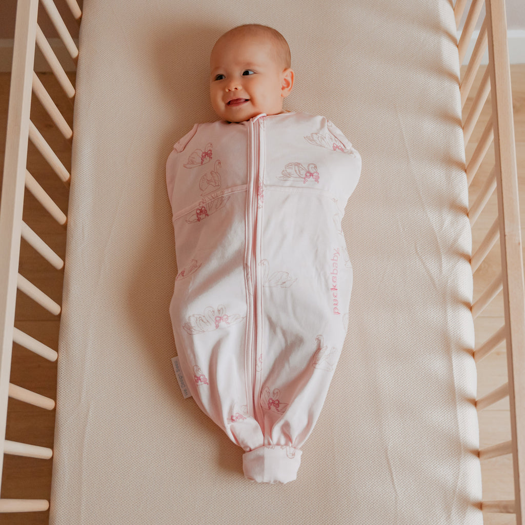 Puckababy Inbakerslaapzak Mini 3/6 M - Cotton | Swans