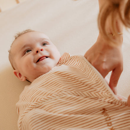 Puckababy Inbakerslaapzak The Original Piep 0/3 M - Cotton | Hazel stripes