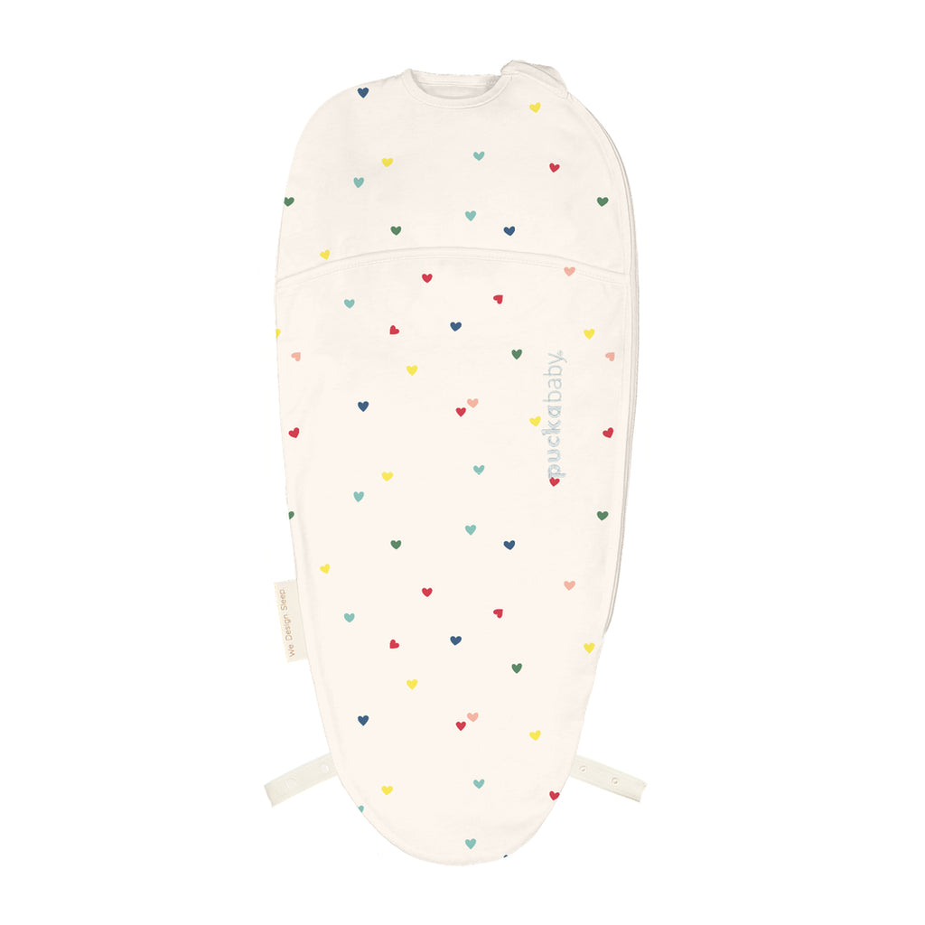 Puckababy Inbakerslaapzak Piep - 0/3 M - Cotton | Hearts Confetti