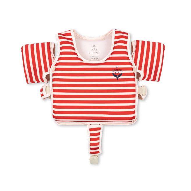 * Konges Sløjd Hollis Puddle Jumper Zwemvest Met Zwembandjes | Stripe Rouge