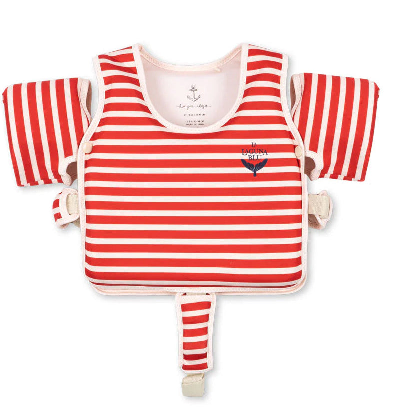 * Konges Sløjd Hollis Puddle Jumper Zwemvest Met Zwembandjes | Stripe Rouge