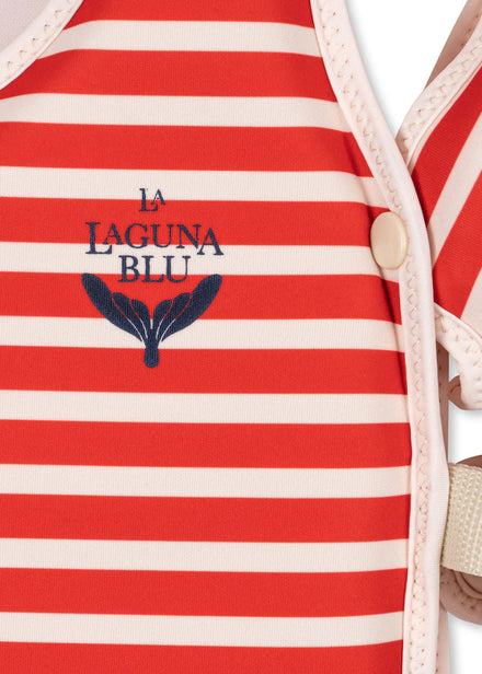 Konges Sløjd Hollis Puddle Jumper Zwemvest Met Zwembandjes | Stripe Rouge