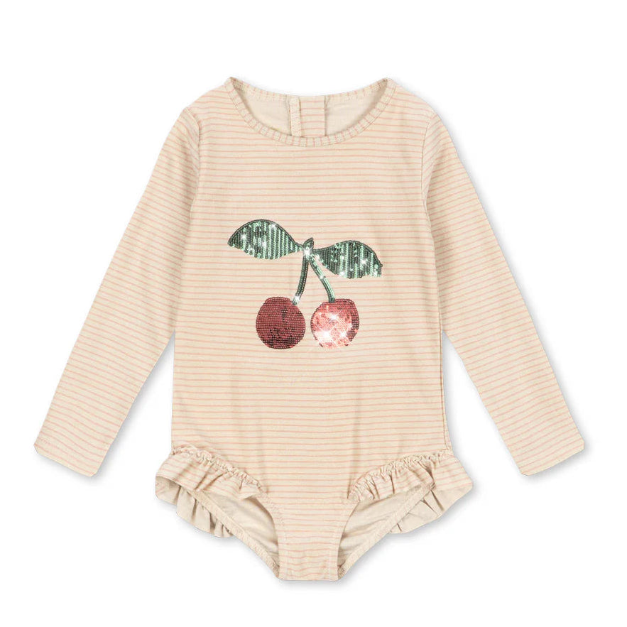 * Konges Sløjd Badpak Jade | Rose Stripe