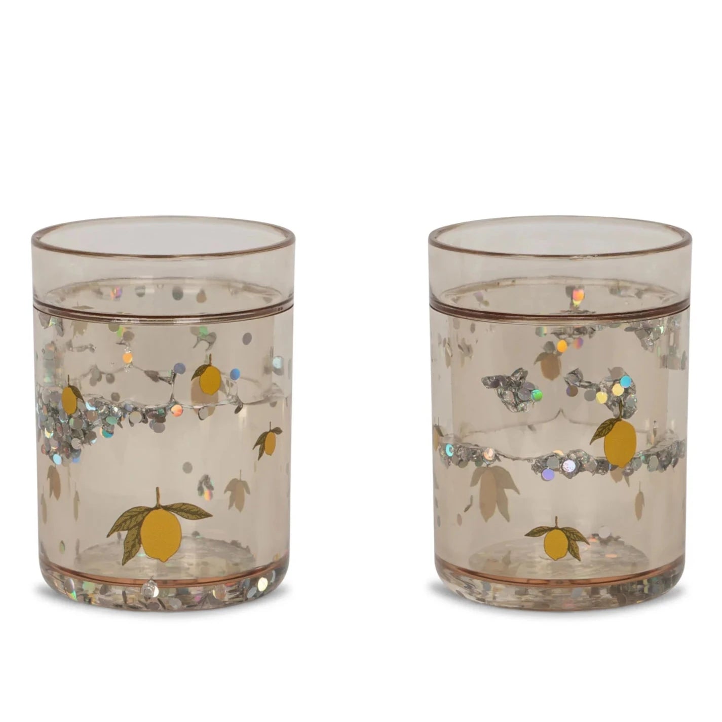 Konges Sløjd Glitter Drinkbekers 2ST | Lemon