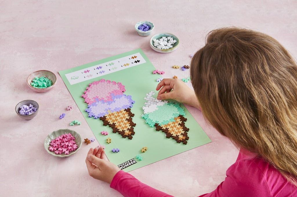 Plus Plus Puzzle By Number | Ice Cream Cones