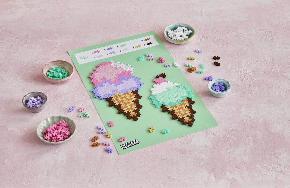 Plus Plus Puzzle By Number | Ice Cream Cones
