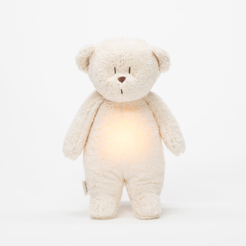 Moonie 2.0 upgrade - Knuffel Hartslag en Licht | Bear Polar - Biologisch katoen
