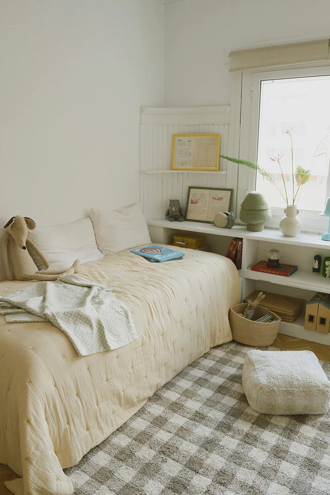 Lorena Canals Pouffe | Vichy Ivory