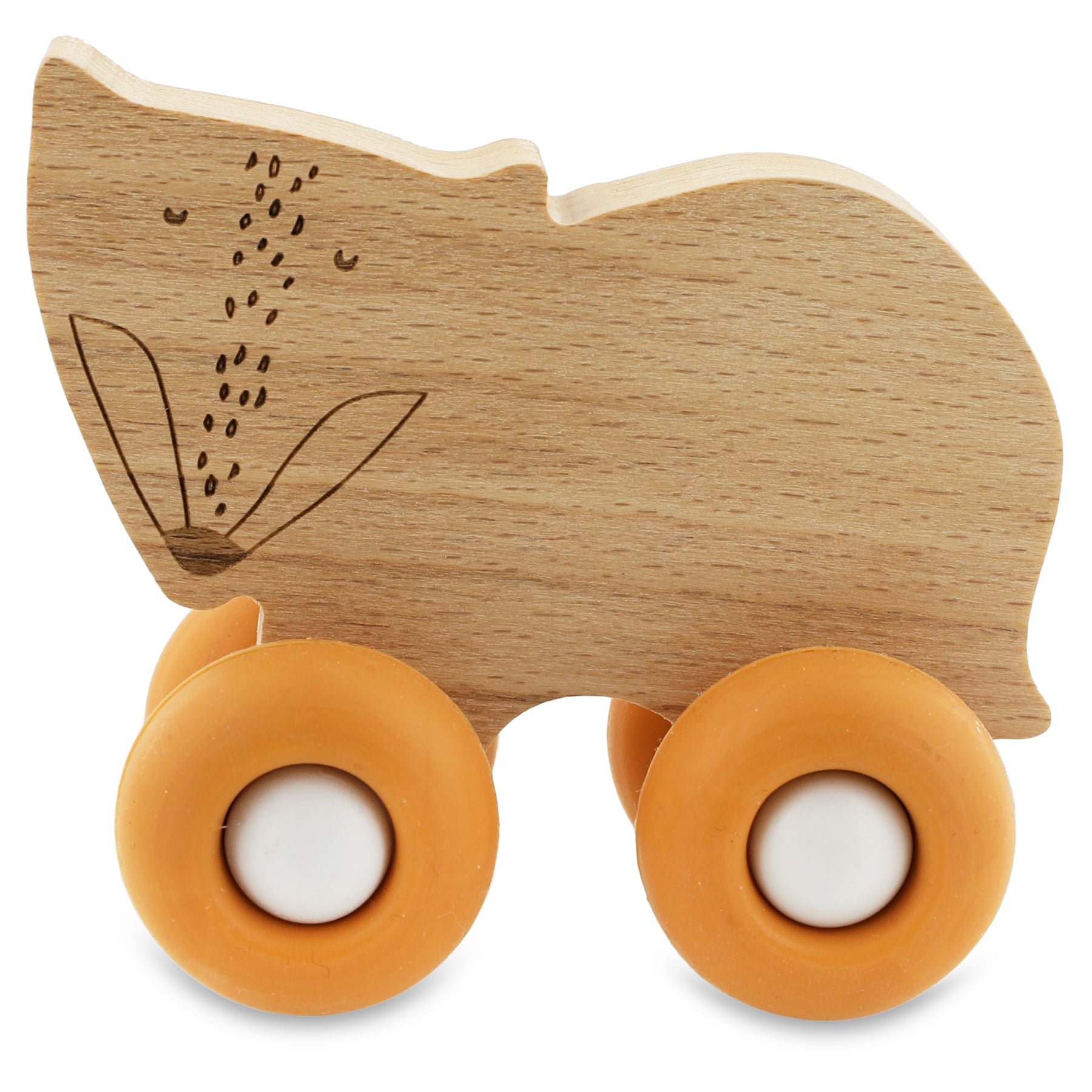 * Trixie Houten Animal Car With Silicone Wheels | Mr. Fox