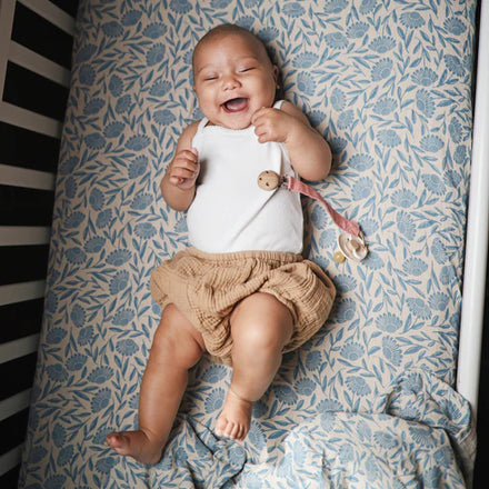 Mushie Hydrofiel Doek 120x120cm | Blue Flowers