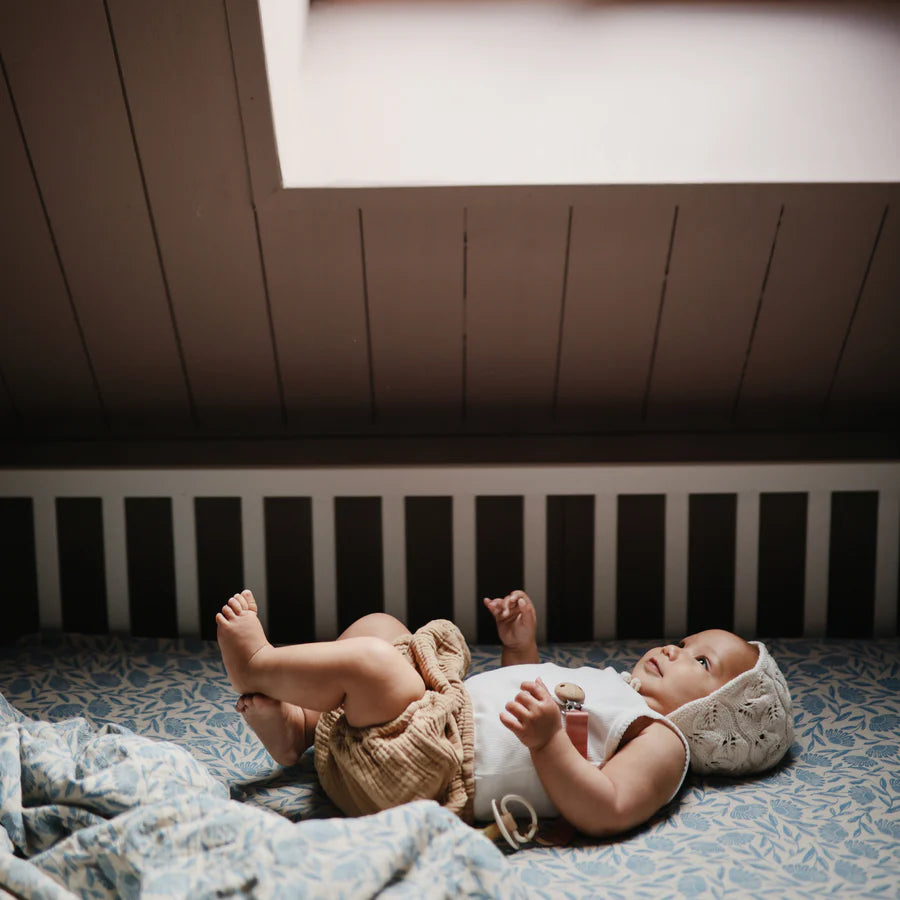 Mushie Hydrofiel Doek 120x120cm | Blue Flowers