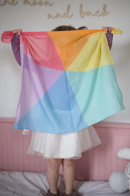 Pit & Play Regenboog Speeldoek 75x75cm | Pastel
