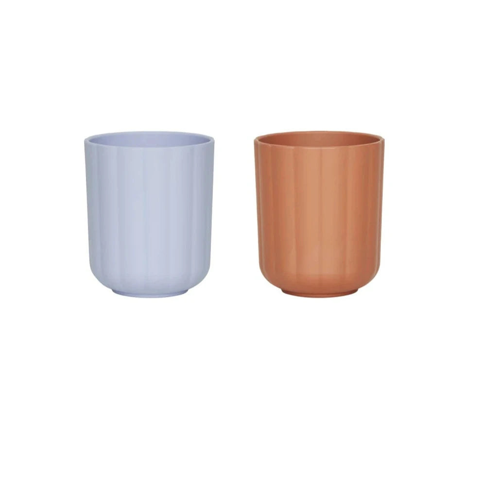 OYOY Living Pullo Cup Drinkbeker | Caramel / Ice Blue
