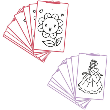 Kidywolf Navulling Voor Kidydraw-Mini Tablet Prinses & Kawai, de tekenkaarten van dichtbij
