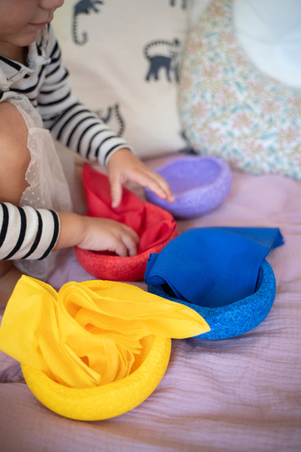 Pit & Play Regenboog Set 6 Speeldoeken 48x48cm | Regenboog