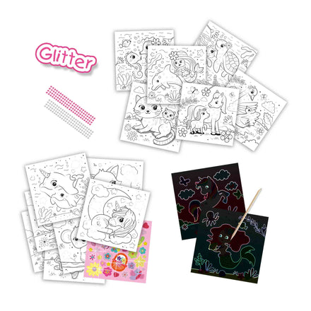 * SES Creative Doe Kleurboek Glitter 3 In 1