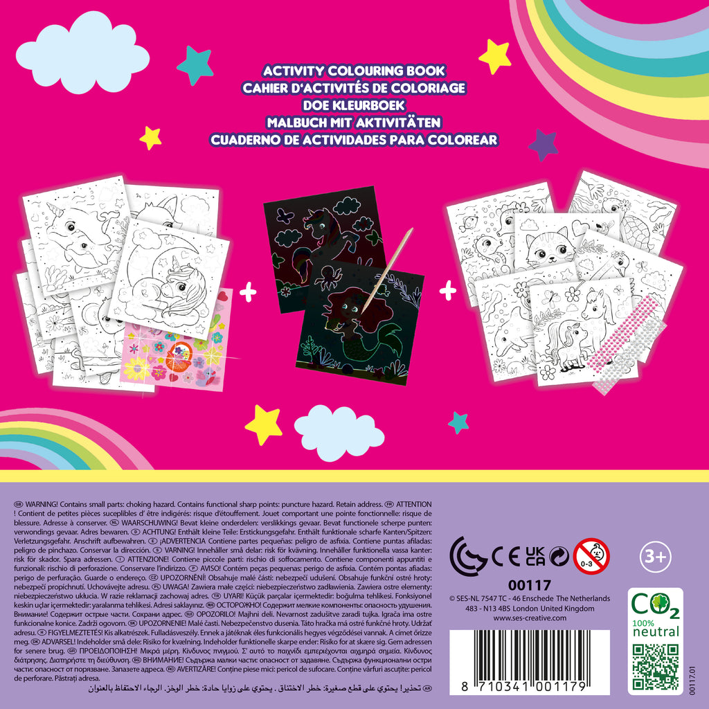 * SES Creative Doe Kleurboek Glitter 3 In 1