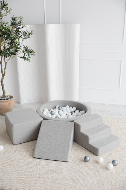 Moje Ballenbad Rond & Playset Elementen 3st Bouclé | Grijs