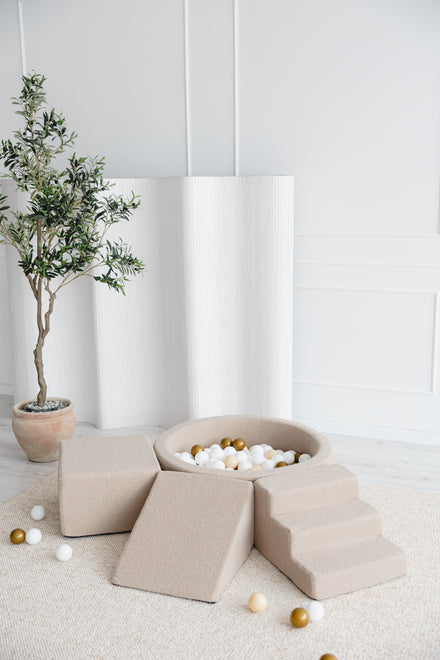 Moje Ballenbad Rond & Playset Elementen 3st Bouclé | Beige