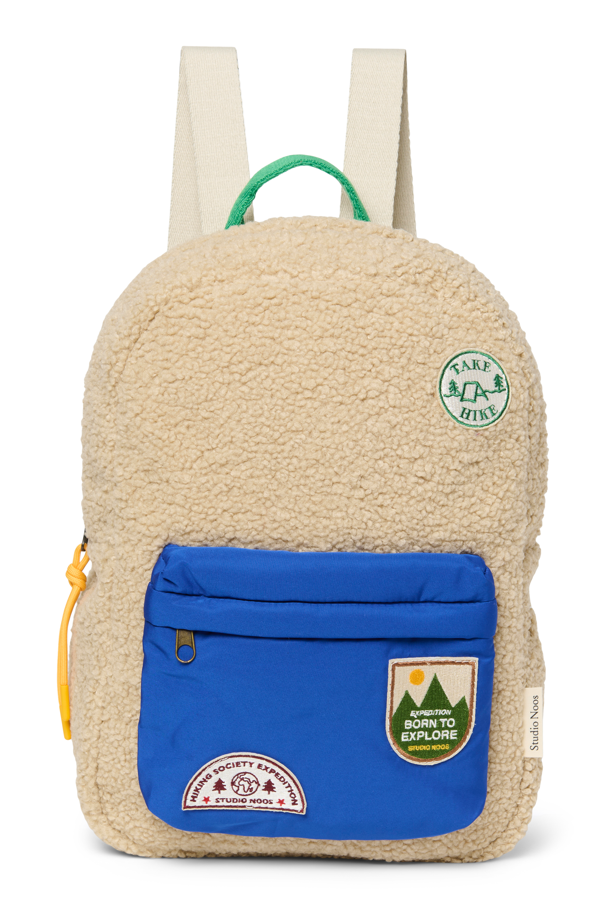 Studio Noos Backpack Midi | Ecru Teddy Cobalt