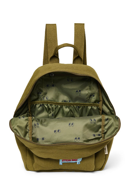 Studio Noos Backpack Midi | Evergreen Cotton Twill