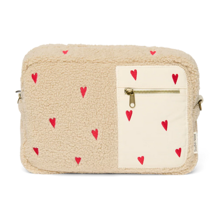 Studio Noos Teddy Buggy Organizer | Ecru Teddy Hearts