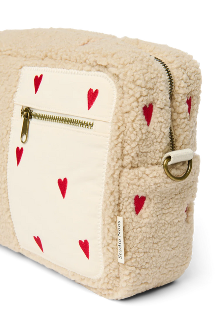 Studio Noos Teddy Buggy Organizer | Ecru Teddy Hearts