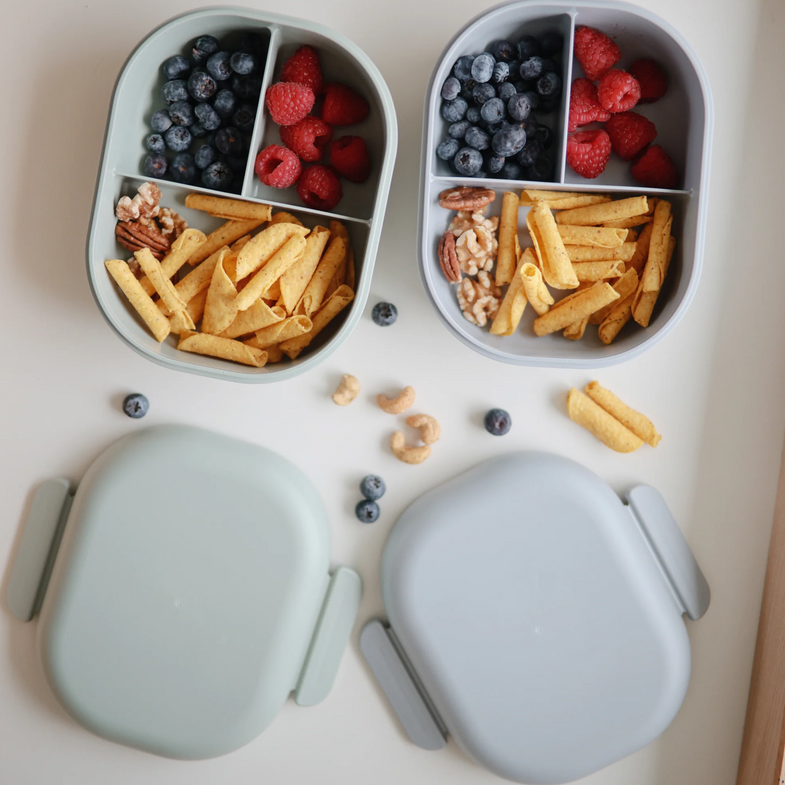 Mushie Lunchbox Met Vakjes & Bestek | Cloud
