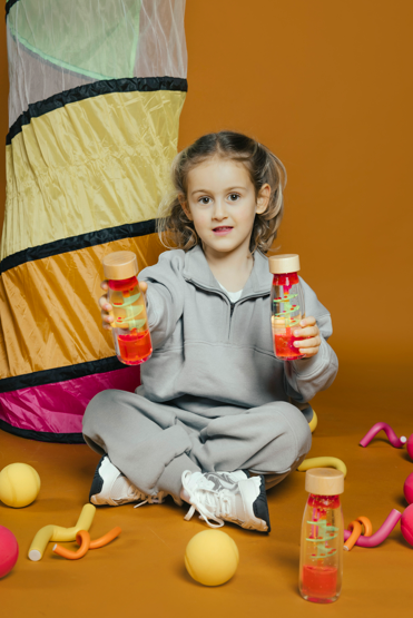 Petit Boum Sensorische Fles | Spiraal Roze