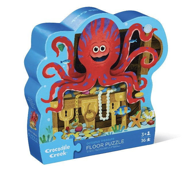Crocodile Creek Shaped Box Puzzel 36ST | De Schat Van De Octopus