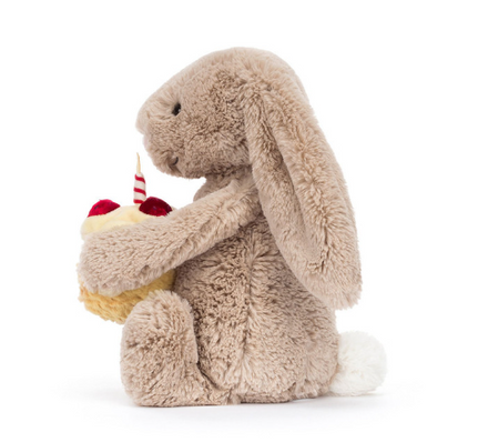 Jellycat Knuffel Bashful Beige Bunny Birthday