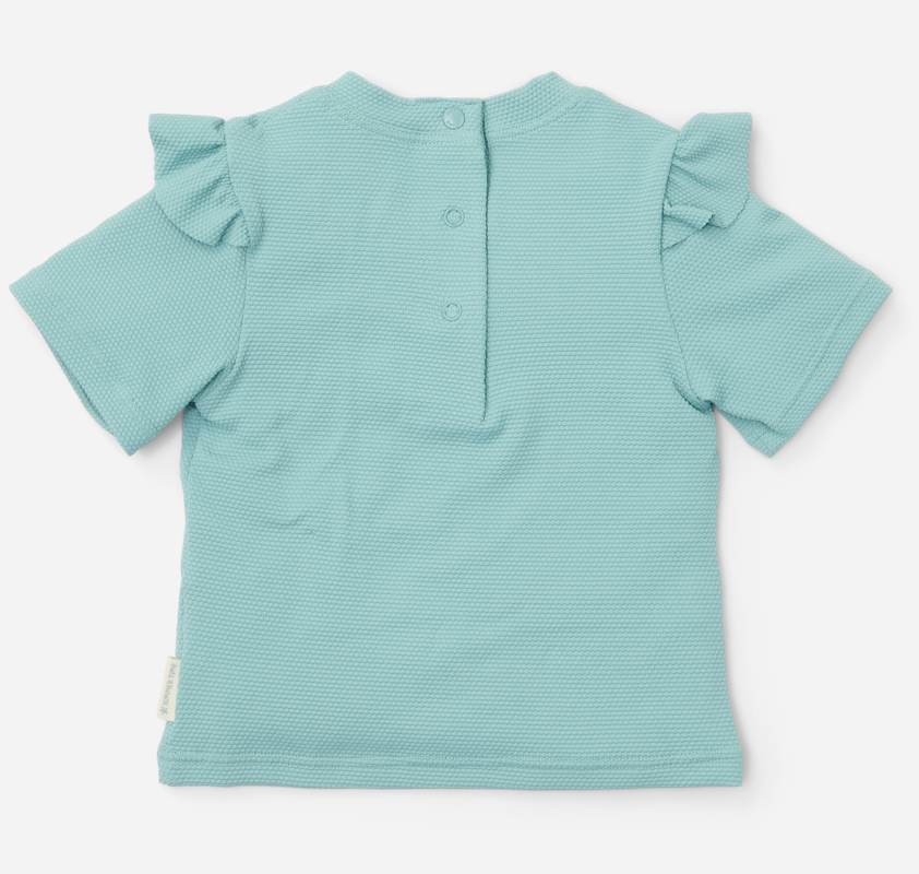 * Little Dutch UV Zwemshirt Korte Mouwen Ocean Treasures Surf Blue