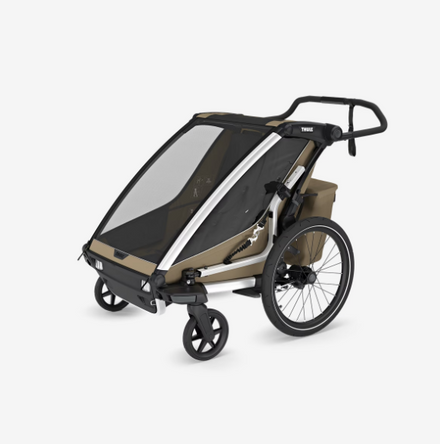 Thule Chariot Cross 2 Dubbelzits Multisport-Fietstrailer Dubbel | Licht Kaki