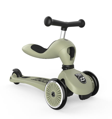 Scoot and Ride Highwaykick 1 step en loopfiets in Olive