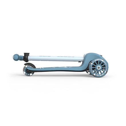 Scoot and Ride Highwaykick 3S step in Steel, ingeklapt zijaanzicht