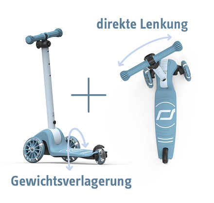 Scoot and Ride Highwaykick 3S Steel met dubbel stuursysteem