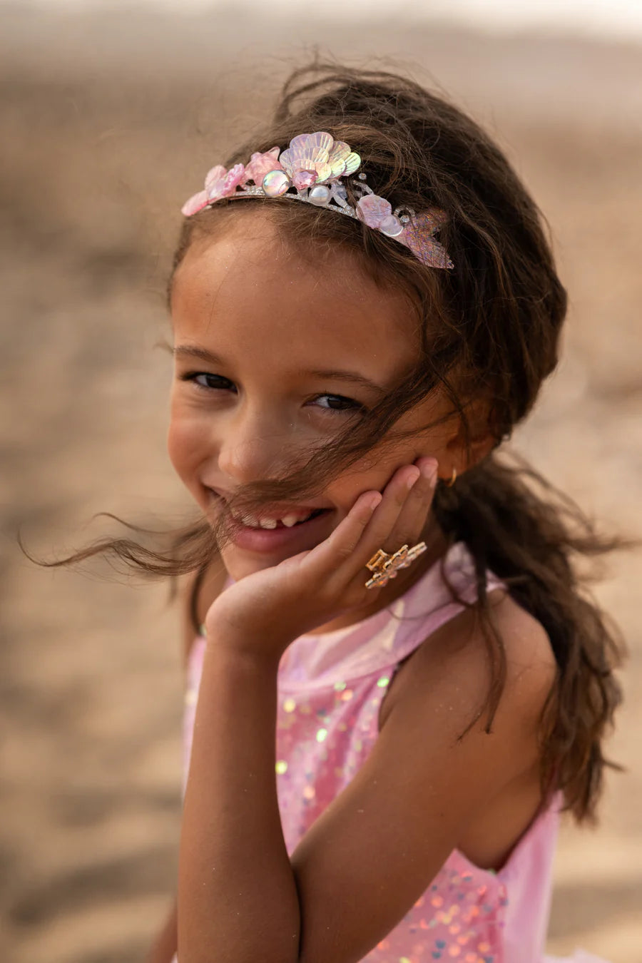 * Great Pretenders Boutique Ocean Juwelen Tiara Blauw Of Roze