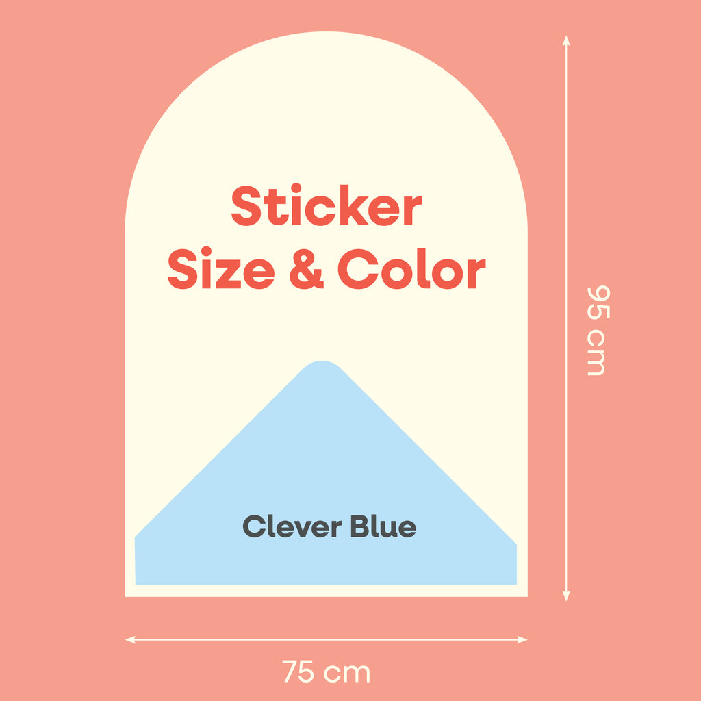 Magnetic Wall Sticker  95x75cm | Clever Blue