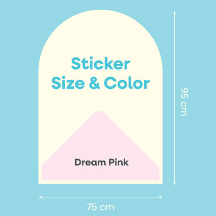 Magnetic Wall Sticker  95x75cm | Dream Pink