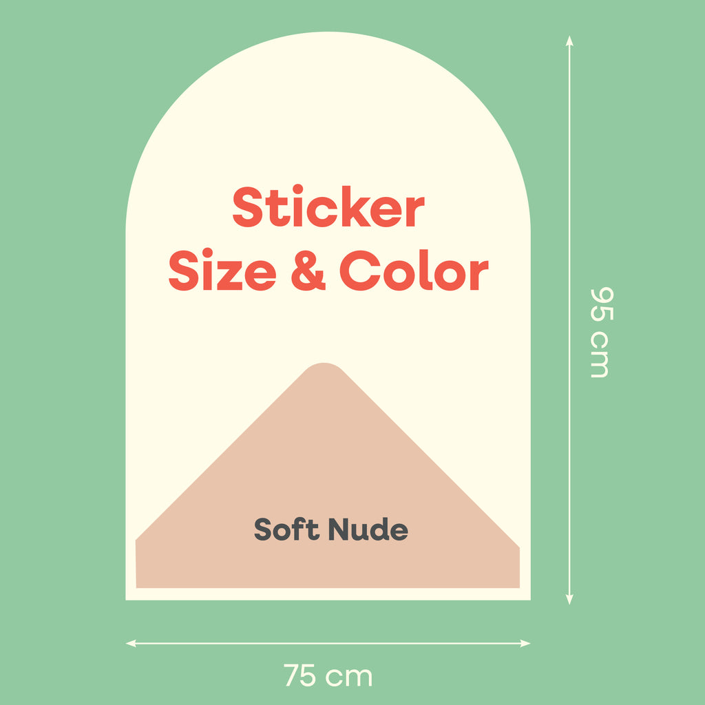 Magnetische Muursticker 95x75cm | Soft Nude