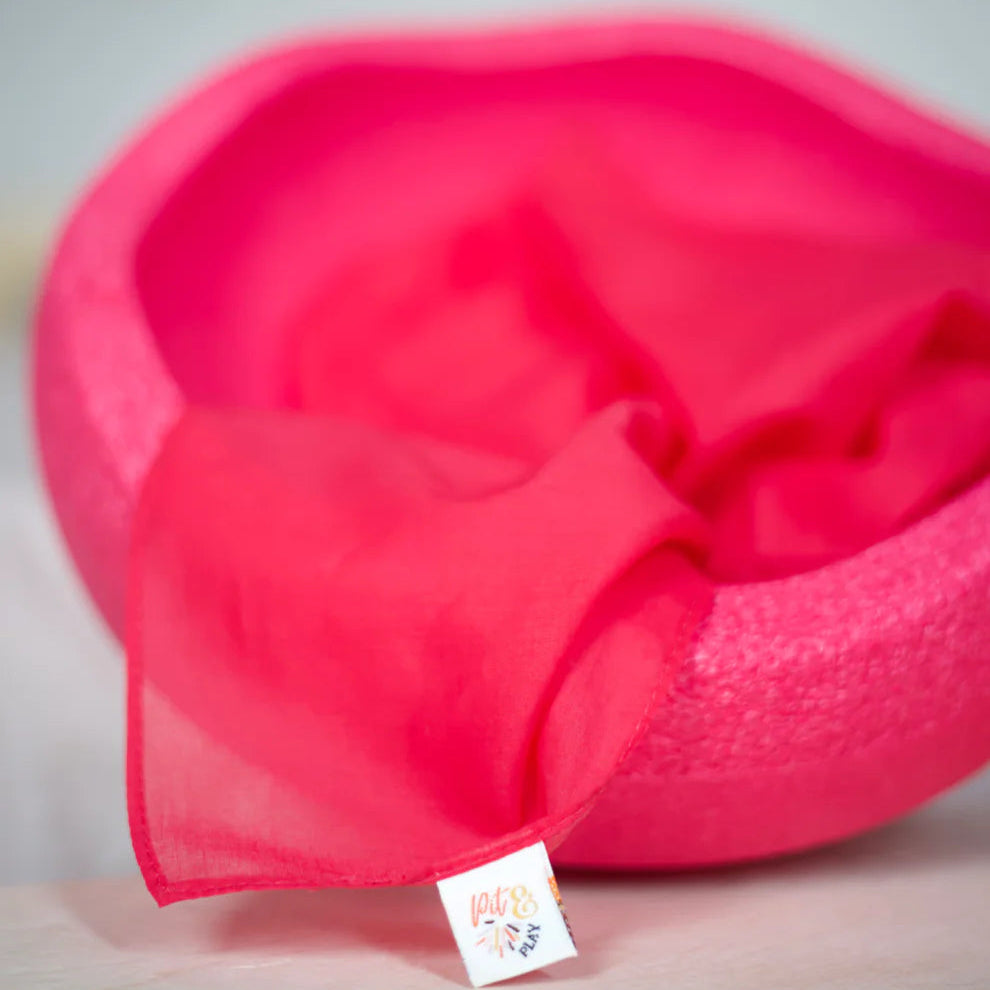 Pit & Play Regenboog Speeldoek 48x48cm | Felroze