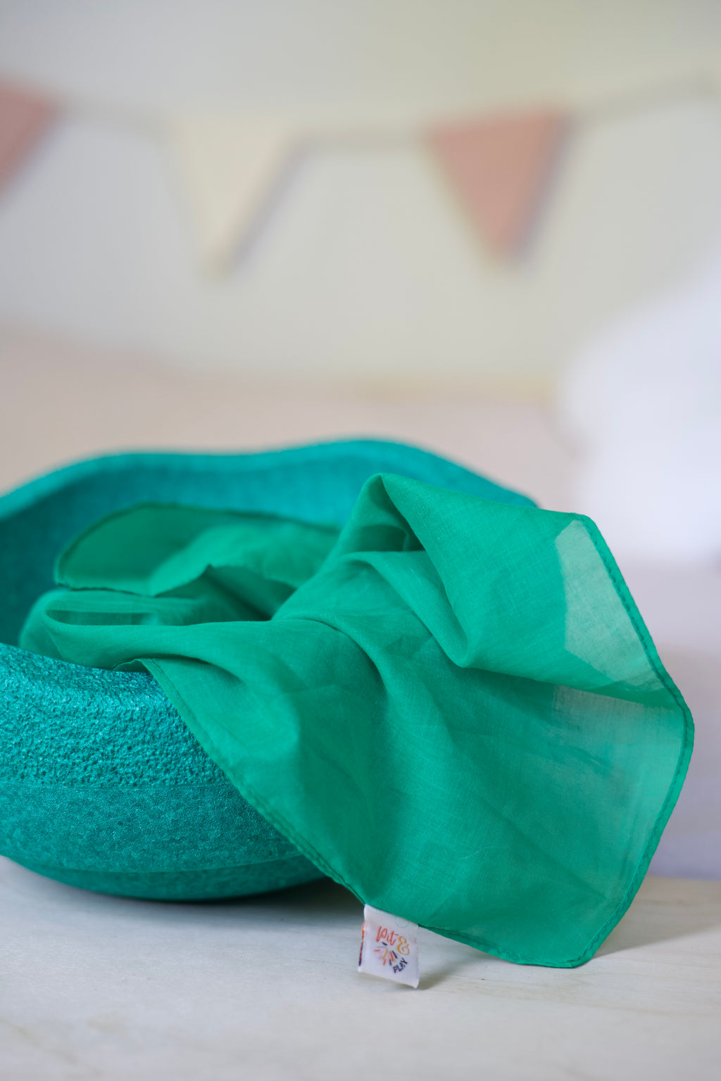 Pit & Play Regenboog Speeldoek 48x48cm | Groen