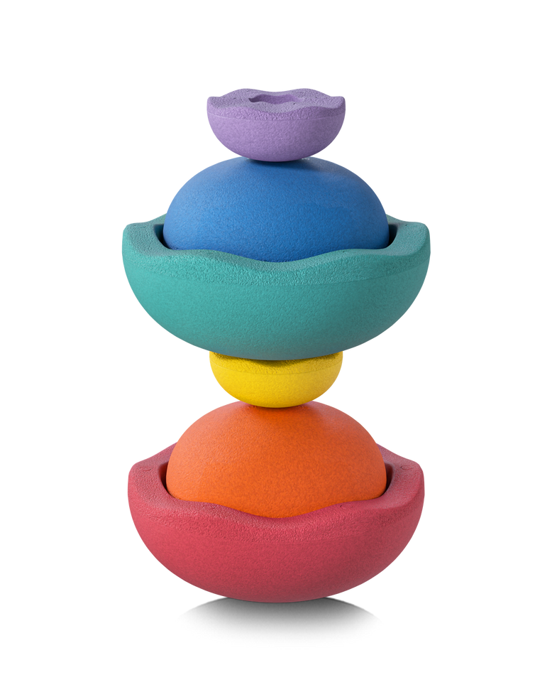 Stapelstein Inside Classic Rainbow Set 6 De Gele Flamingo