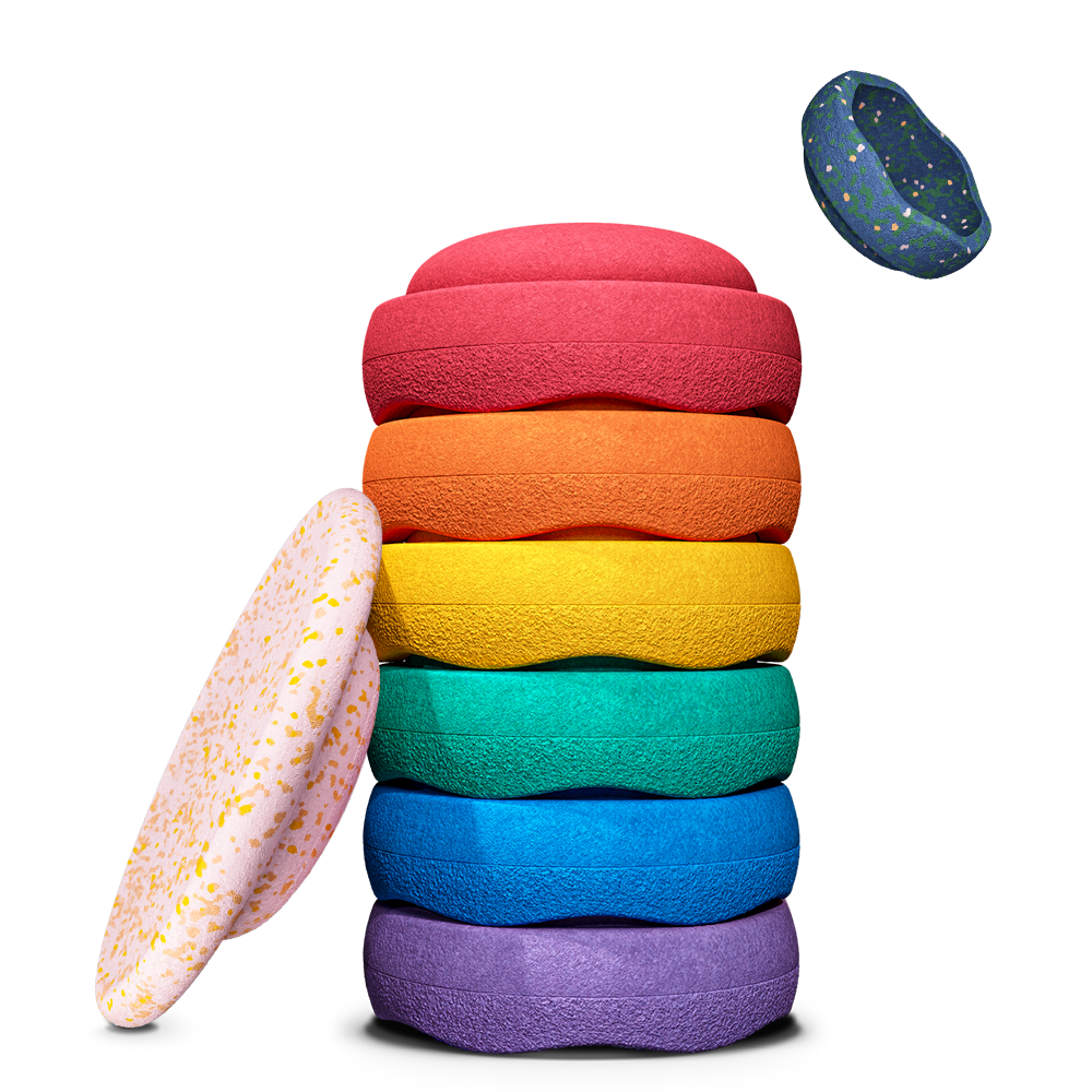 Stapelstein®  Spring Special Rainbow Set Classic + GRATIS MINI