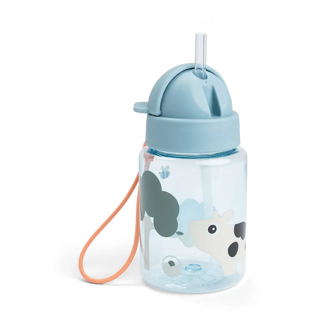 Done By Deer Drinkfles Met Rietje Tiny Farm Blue