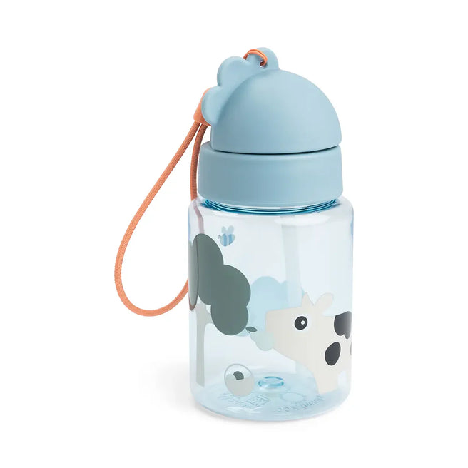 Done By Deer Drinkfles Met Rietje Tiny Farm Blue